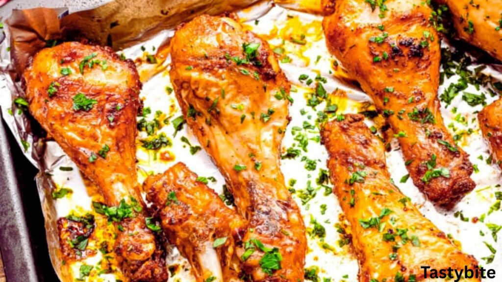 Juicy baked chicken legs