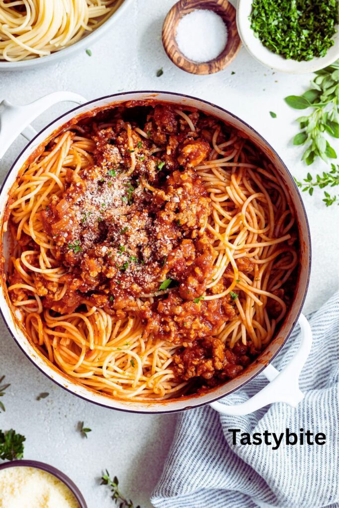 Ground turkey spaghetti
