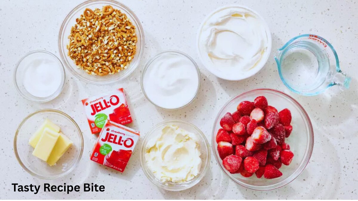 Ingredients for Strawberry Pretzel Salad Recipe