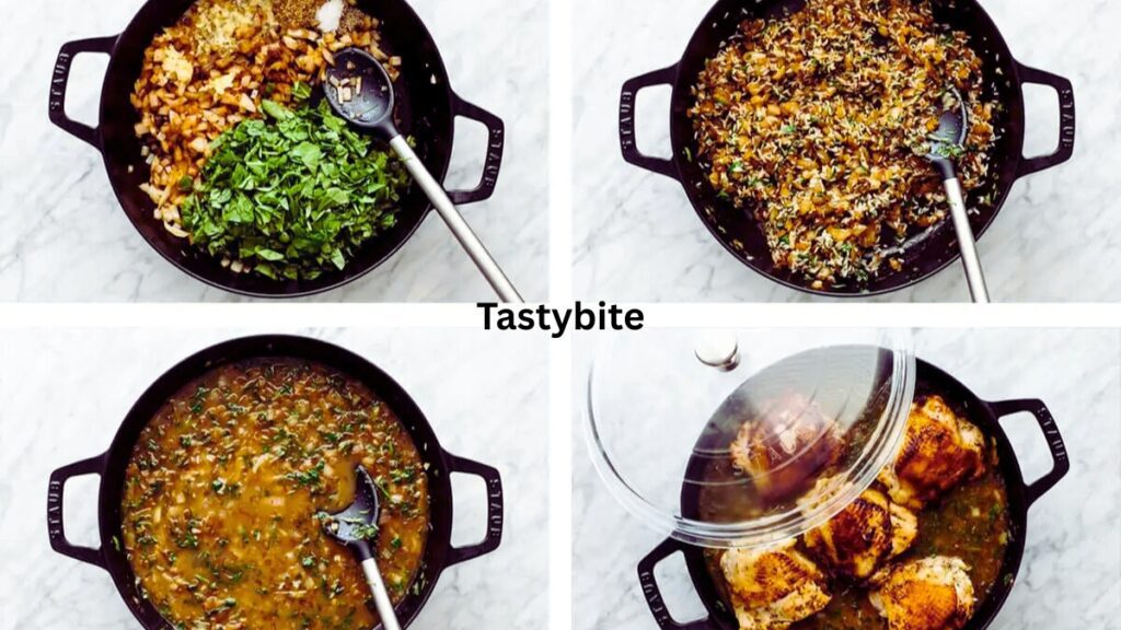 Combining Chicken and Rice and adding other seasonings