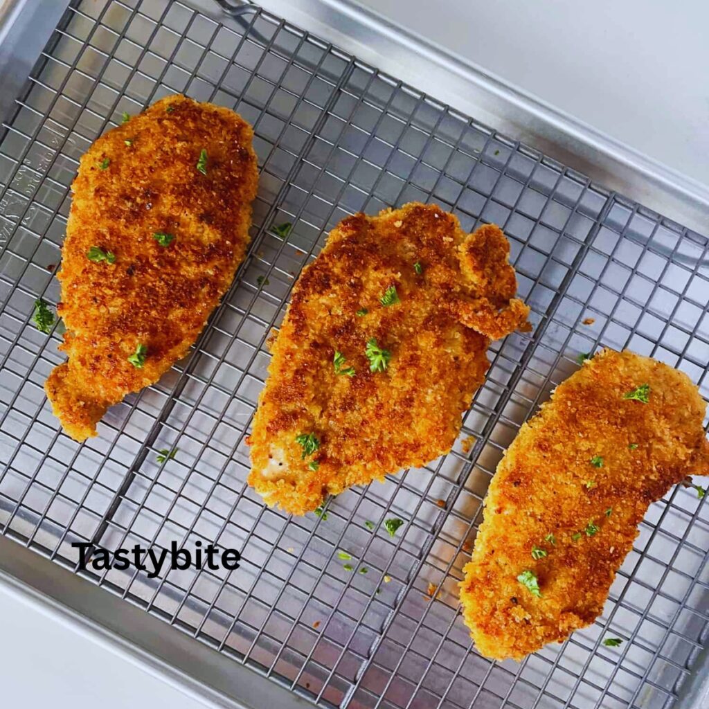 Panko-crusted chicken breasts