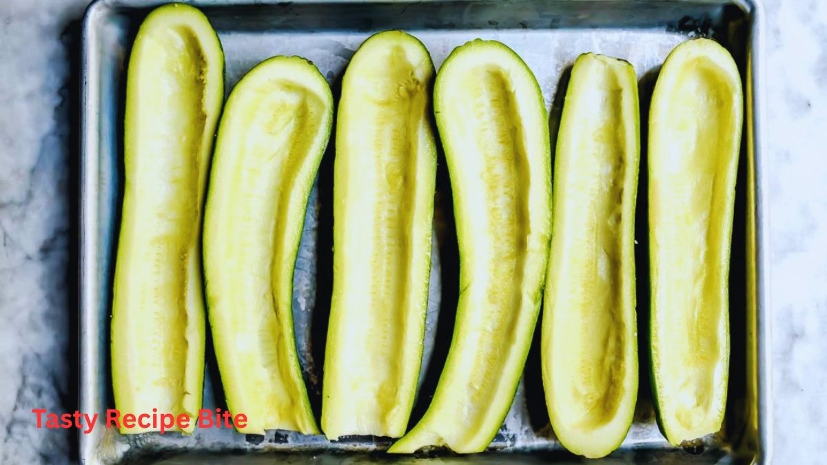 Prepare and Pre-Bake the Zucchini Boats