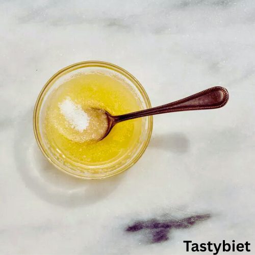 Mixing salt and butter