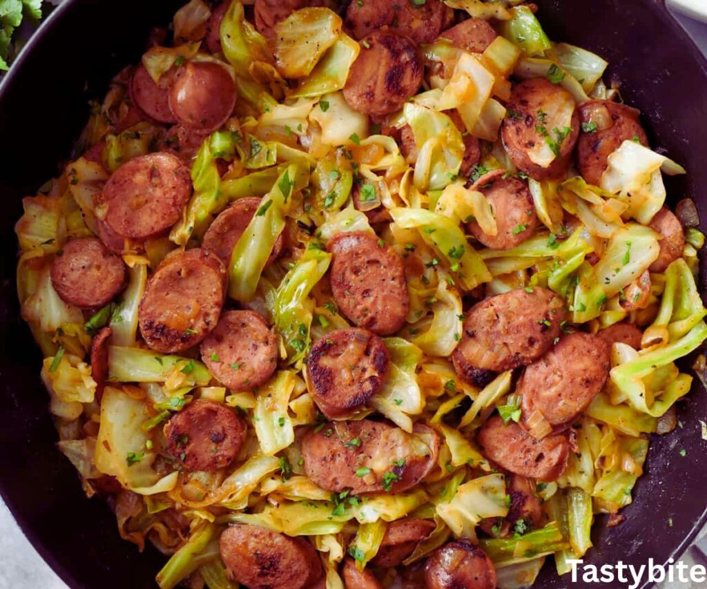Chicken Sausage and Cabbage Skillet