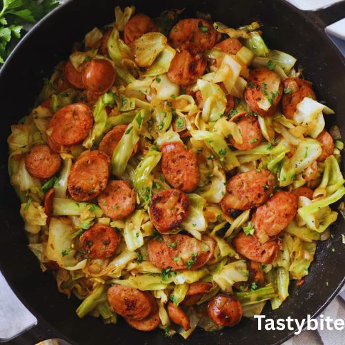 Chicken Sausage and Cabbage Skillet