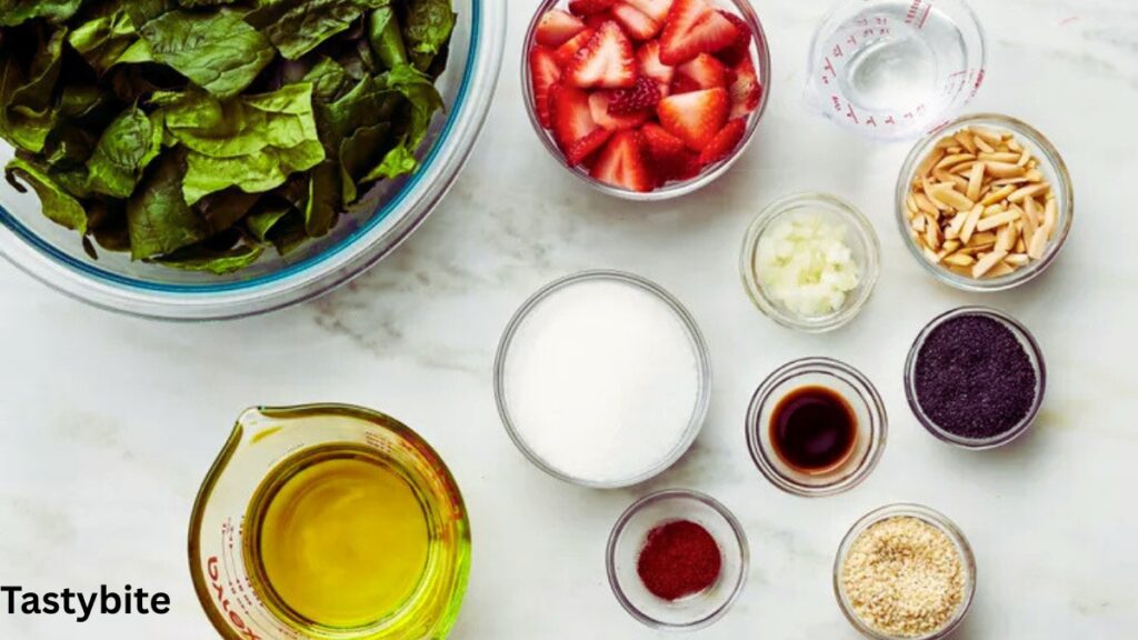 Ingredients needed for 5 Ingredient Strawberry Salad