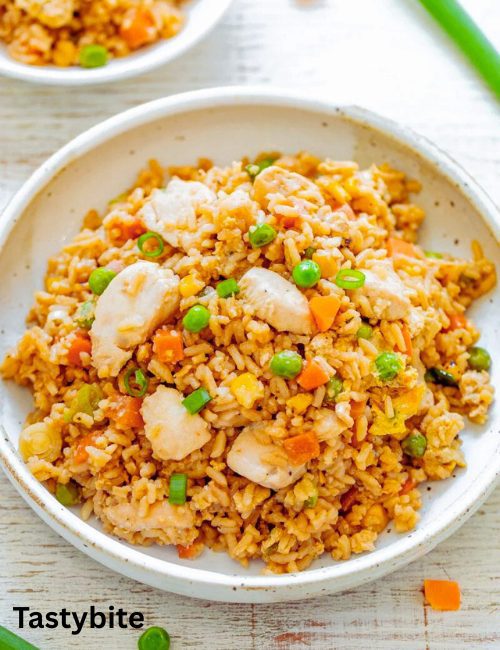 Serving Chicken Fried Rice