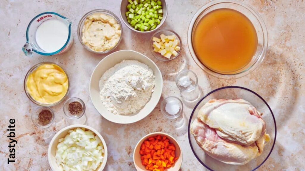 Ingredients for southern living chicken and dumplings
