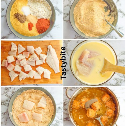 Process of How to Make Fried Catfish Nuggets with Flour