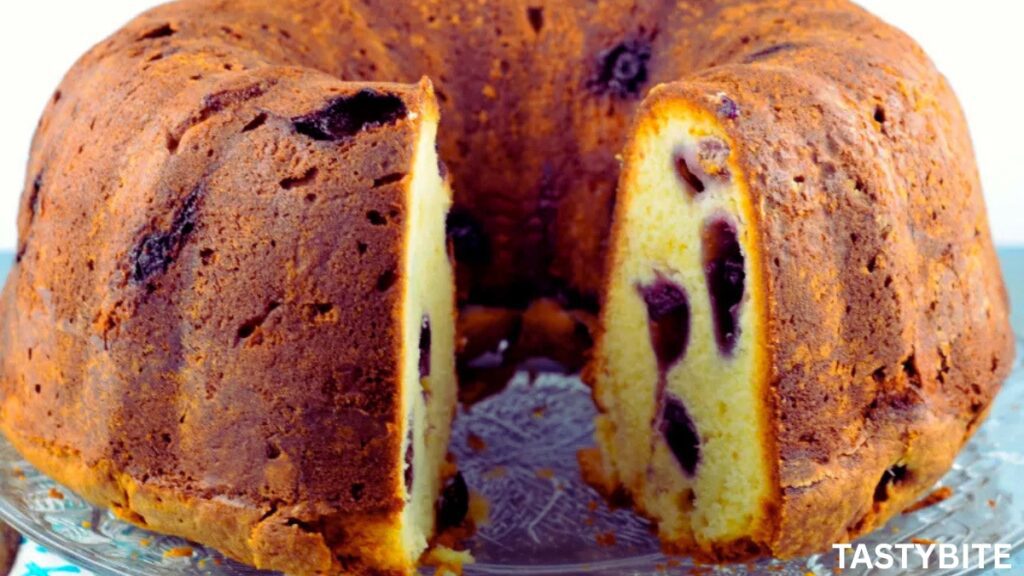 Blueberry cream cheese pound cake