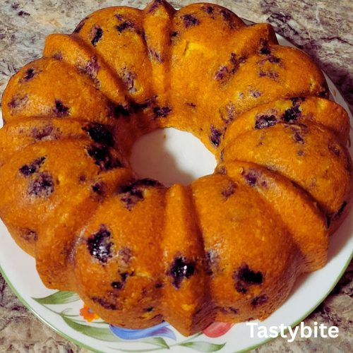 Blueberry cream cheese pound cake