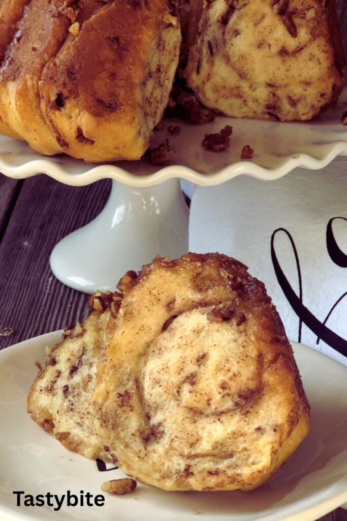 Pecan caramel cinnamon roll cream cheese pound cake