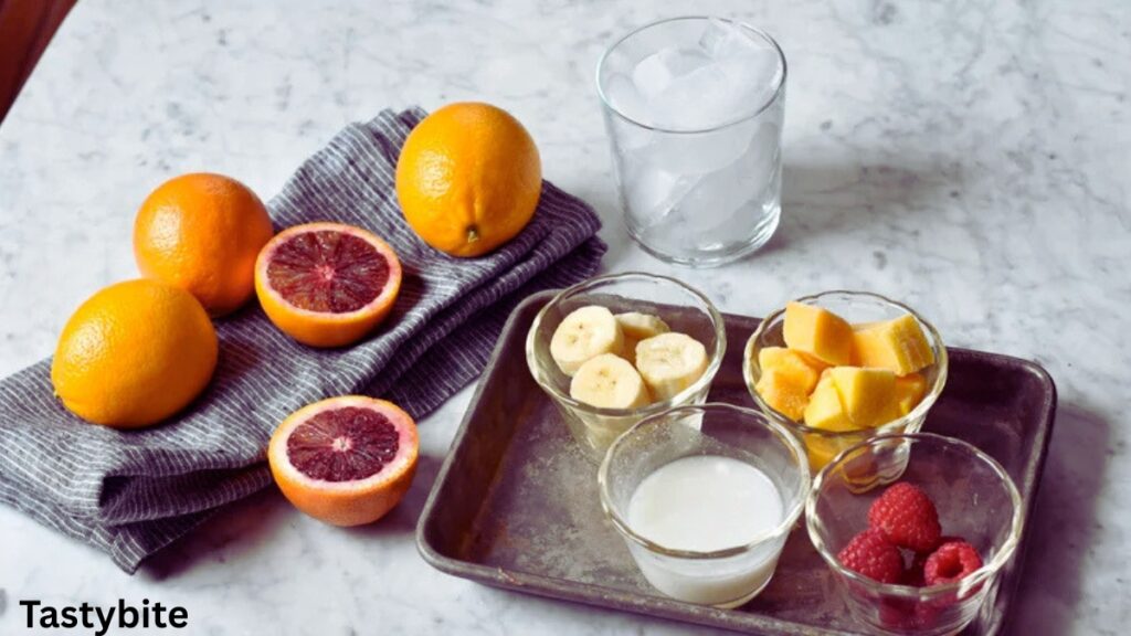 Ingredients for Tropical Blood Orange Smoothie