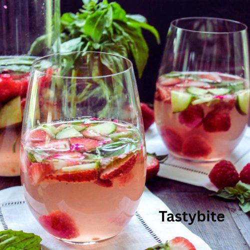 Strawberry basil rose sangria