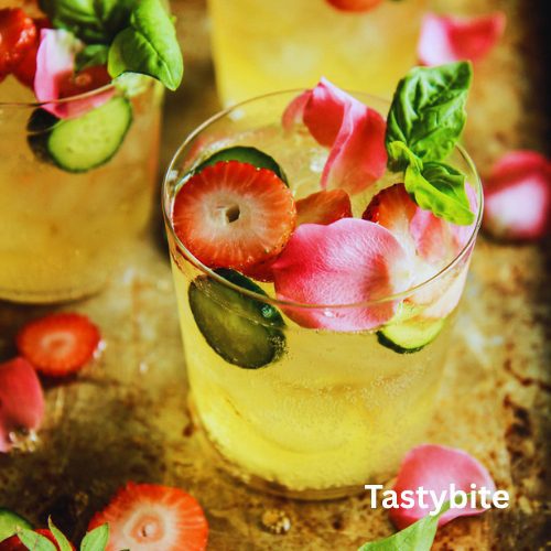Strawberry basil rose sangria