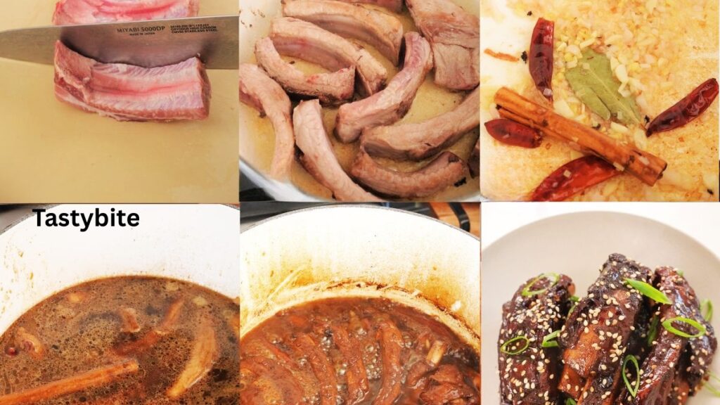 Process of making Asian Sticky Ribs