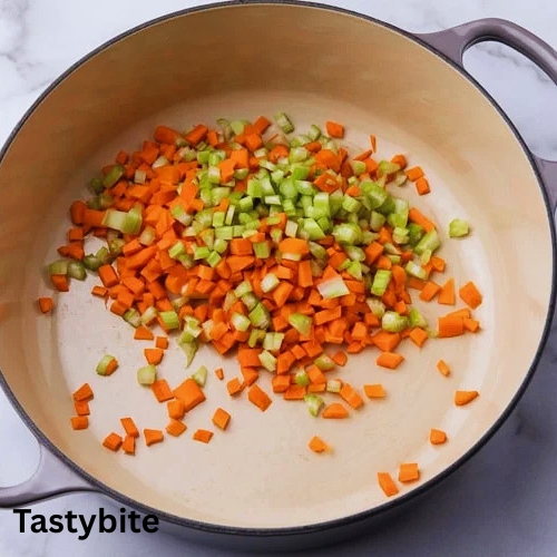 Preparing veggies for Chicken Noodle Soup