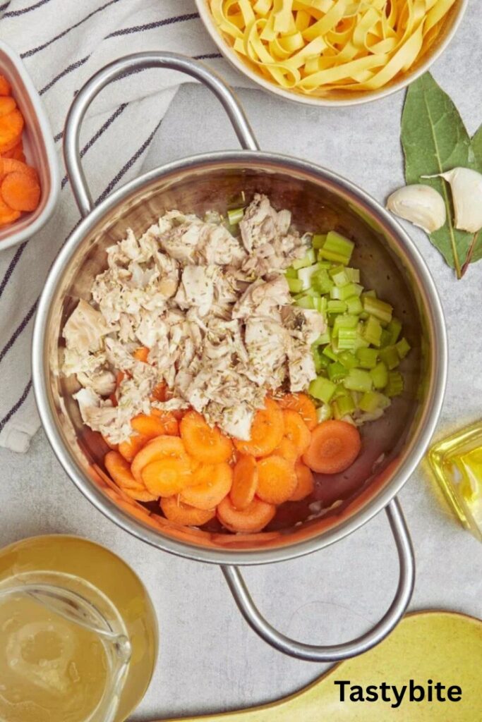 Veggies for Panera chicken noodle soup