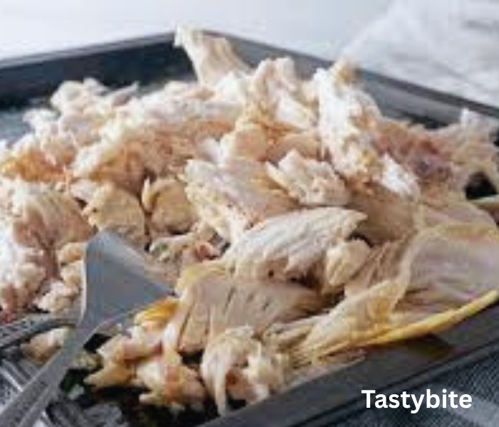 Prepared chicken for Ina Garten's chicken noodle soup