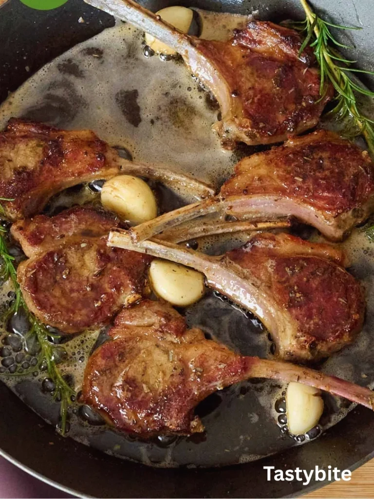 Boiling honey garlic lamb chops