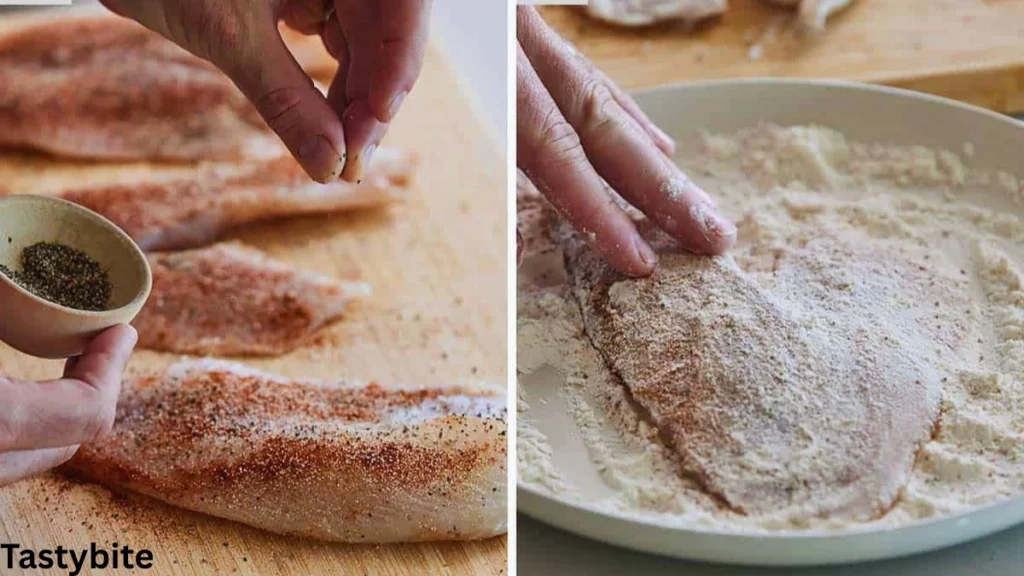 Patting & seasoning Tilapia