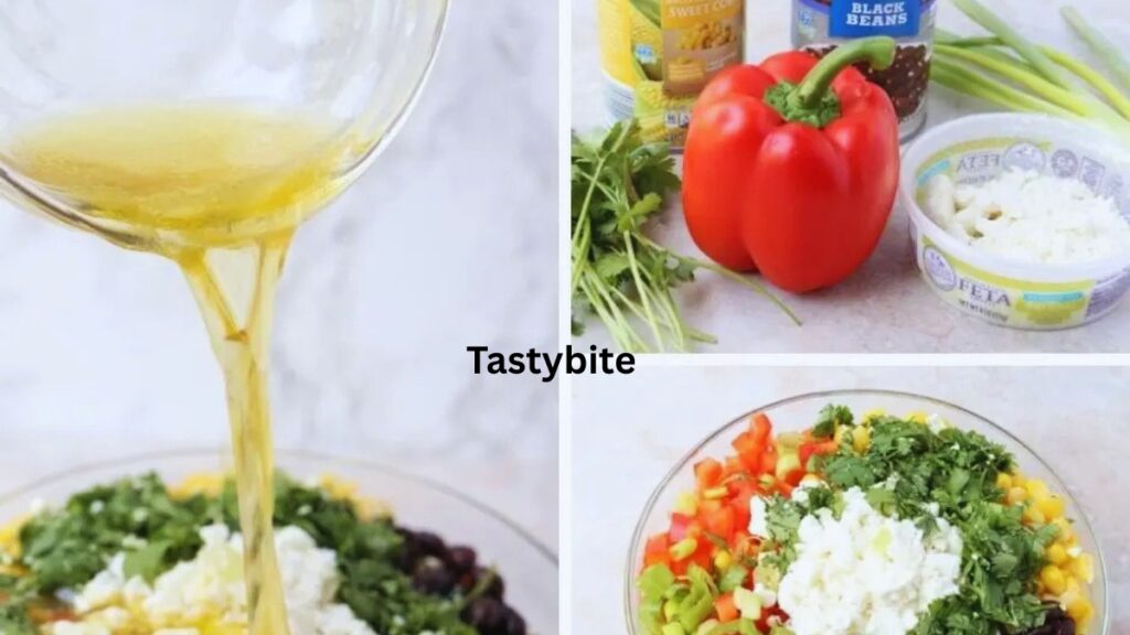Ingredients for Black Bean, Corn and Feta Dip