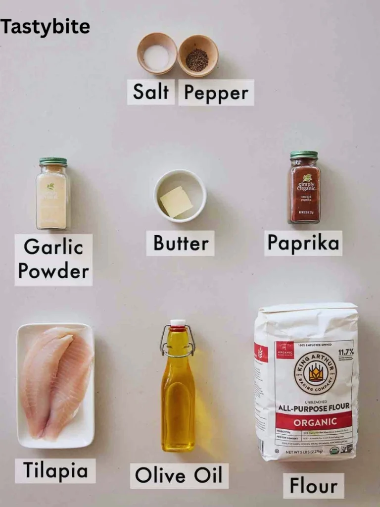 Ingredients needed for fried Tilapia