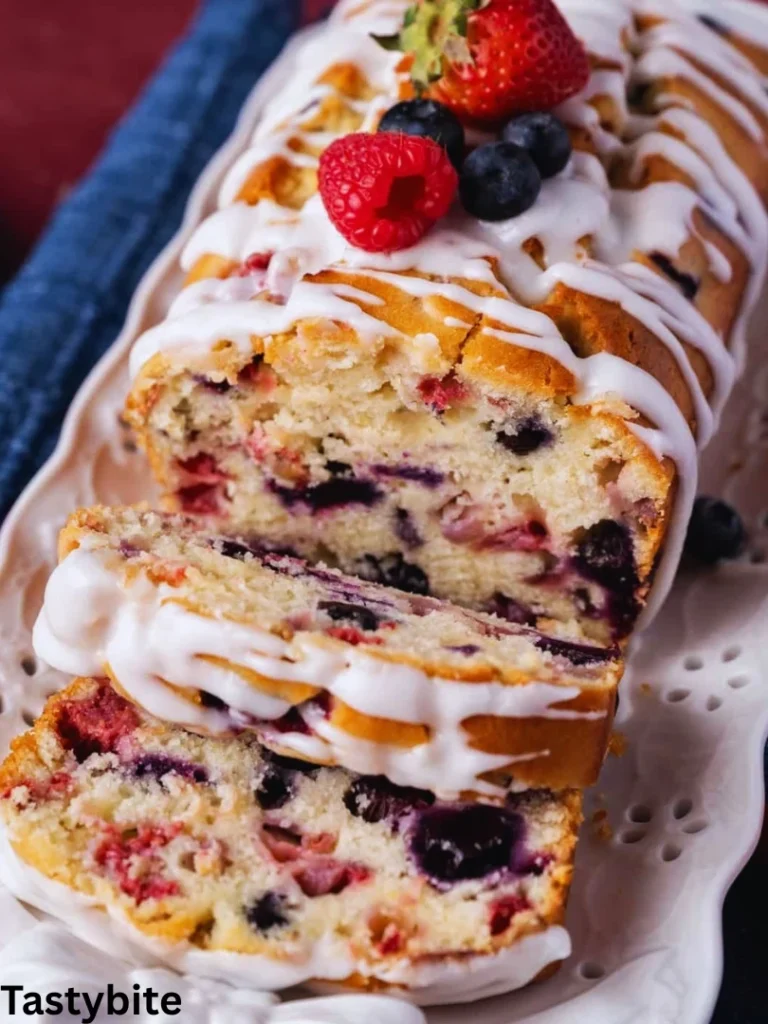 Triple berry bread
