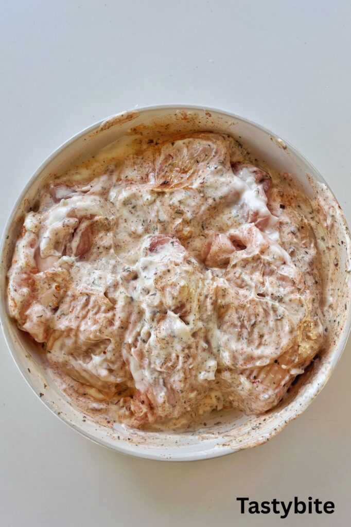Marinating with yogurt