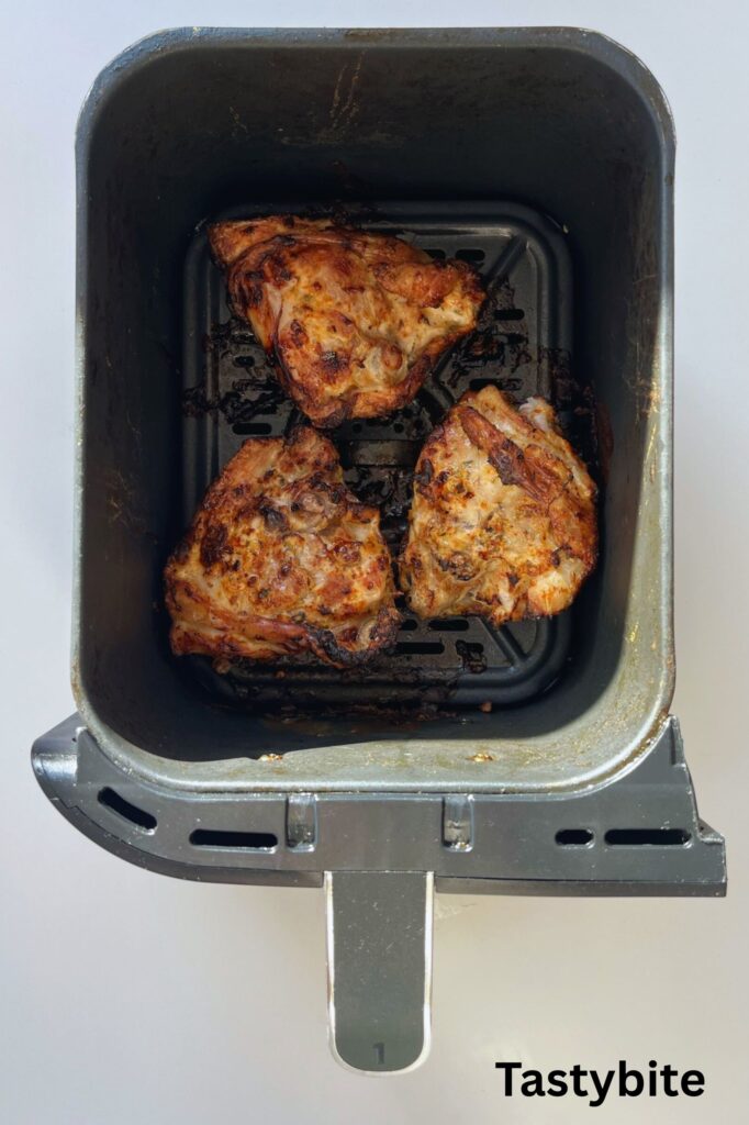 Cooked chicken thighs