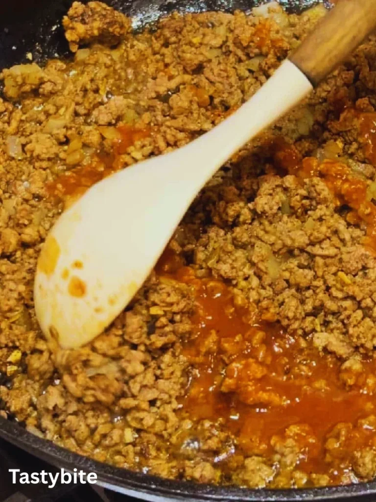 Browning the beef