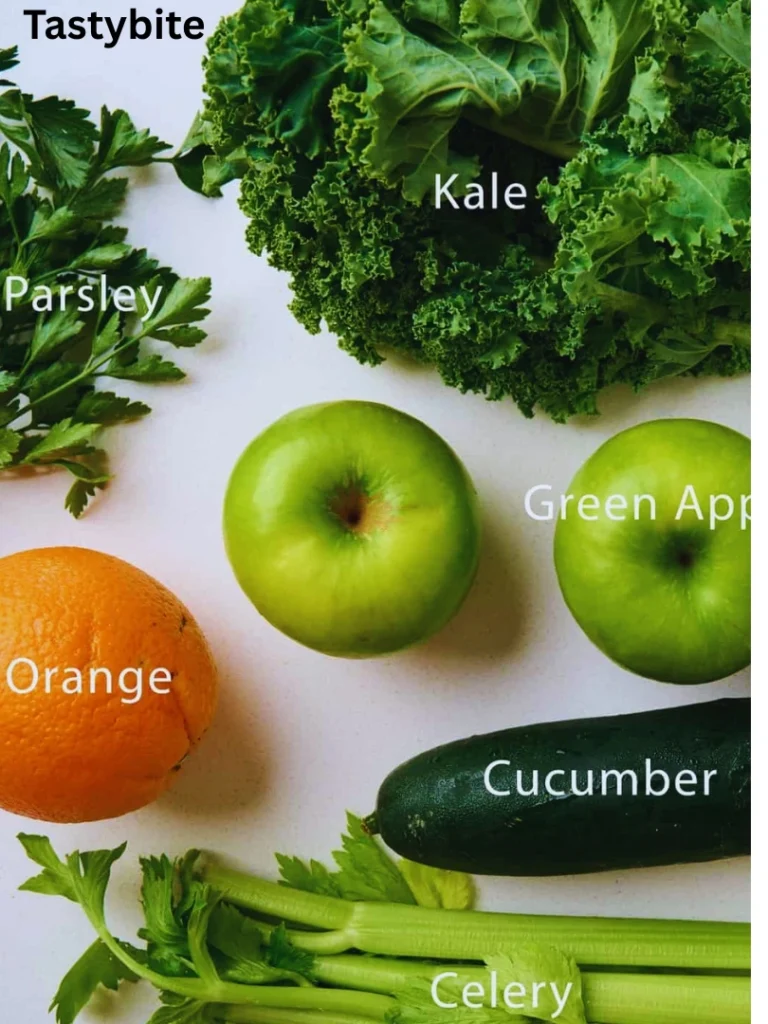 Ingredients for Green Goddess Juice